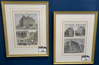 Set of ten Harpers Weekly hand colored lithographs, framed and matted by Wesley Allen Framemakers.average size 15" x 10" sight sizeProvenance: Propert