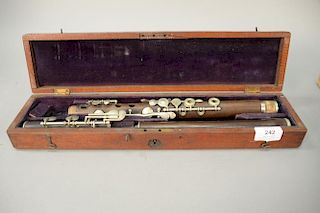 Boosey & Co. maker London clarinet in fitted box. lg. 25 1/2 in.