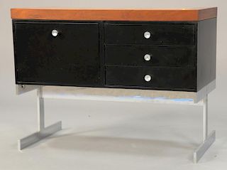 Contemporary file cabinet, ht. 27 in.; wd. 35 in.; dp. 18 in.