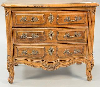 Richard Honquest Barrington French style three drawer stand. ht. 24 in.; wd. 28 in.