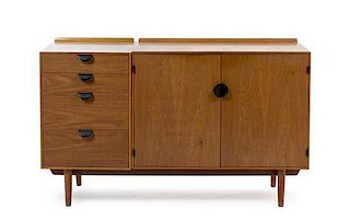* A Finn Juhl Walnut Cabinet, for Baker, Height 30 x width 65 x depth 45 inches.
