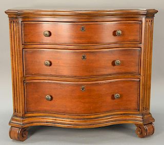 Ethan Allen diminutive chest with serpentine front. ht. 30 in.; wd. 33 in.; dp. 18 in.