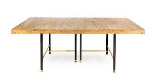* A Harvey Probber Walnut Extension Table, Height 29 x width 80 1/8 x depth 44 1/8 inches (closed).