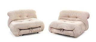 * A Pair of Afra and Tobia Scarpa Soriana Chairs, for Cassina Height 24 inches.