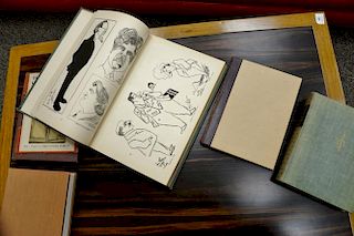 Three piece lot including "Caricatures" by Enrico Caruso, published by La Folla Di New York 1914 and two books illustrated by Rockwe...