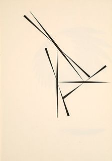 Bill, Max x=x. Mit 10 Original-Lithographien und hs. Widmung. Zürich, Allianz Verlag, 1942. 14 Bll. 8°. OHLwd. mit gedr. DTitel (unscheinbar lichtrand