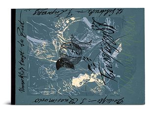 Quasimodo, S. u. F.  Zaprasis Mondphasenkalender. Mit 12 Original Siebdrucken auf festen Kartonblättern (betitelt, datiert u. nummeriert). O.O., Druck
