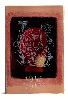 Braque, Georges Cahier 1916-1947 et 1947-1955. Mit 3 Original-Lithographien, davon 2 farbige auf Umschlag und Einband. Paris, Mourlot, 1947 u. 1955. F