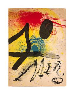 Miró, Jean Oeuvre graphique original. Ceramiques. Hommage de Michel Leiris. Mit einer Umschlagslithographie und lithographischen Buchschmuck von Joan 