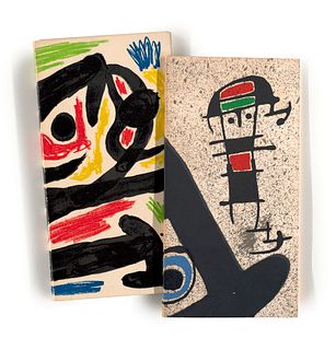 Zwei Kataloge von Berggruen & Cie mit originalen Umschlag-Graphiken von Miró. Paris, 1970 und 1971. 8°. Ill. OBroschur.