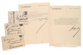 Sammlung von ca. 43 Autographen meist von Schriftstellern sowie Musikern, Schauspielern, Künstlern. Deutsche Handschriften. Um 1850-1950.