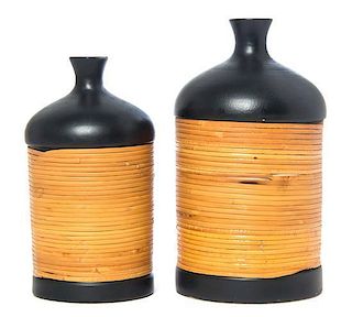 * Two Raymor Pottery Vases, Height of tallest 11 1/4 inches.