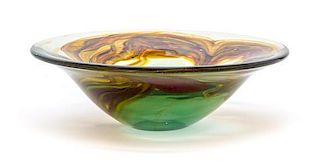 * An American Studio Glass Bowl, Richard Ritter (b. 1940), Diameter 9 3/8 inches.