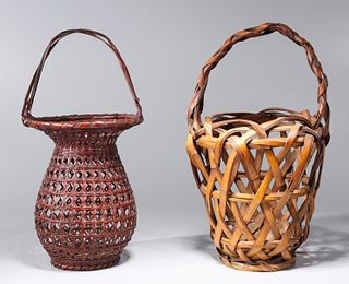 Two Japanese Ikebana Baskets