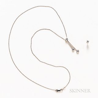 14kt White Gold and Diamond Pendant Necklace