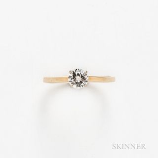 14kt Gold and Diamond Solitaire