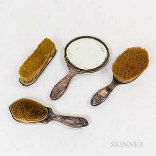 Four-piece Sterling Silver Vanity Set
