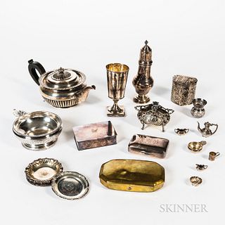 Group of Silver-plated and Brass Items