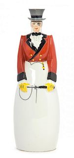 A Robj Porcelain Figural Decanter, Height 12 1/4 inches.