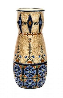 An Amphora Pottery Vase, Height 11 inches.