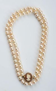 Semi-Baroque, Cultured Pearl Necklace