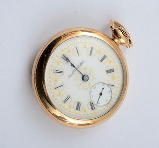 Mack A. Hurlbut Gold-Filled Pocket Watch