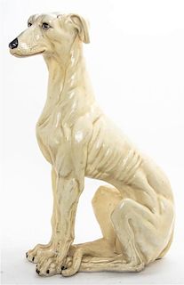 A Cast Plaster Animalier Figure, Height 28 3/4 inches.