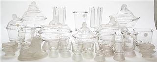 A Collection of American Pattern Glass Articles, Height of tallest 9 3/8 inches.