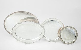 Silver-Plated Footed Oval Tray