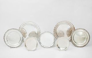Seven Silver-Plated Trays