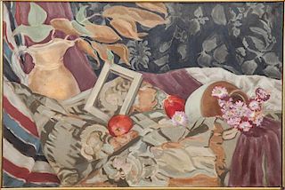 Sondra Lee: Tapestry and Magnolia Leaves