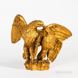 Carved and Gilded Eagle and Eaglet