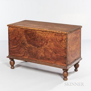 Putty-painted Pine Six-board Chest