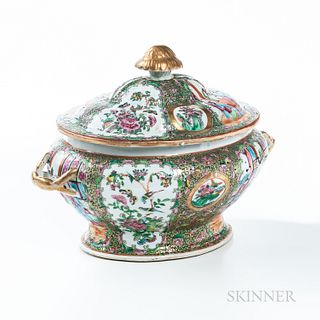 Famille Rose Export Porcelain Tureen with Cover