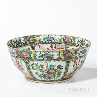 Famille Rose Export Porcelain Punch Bowl