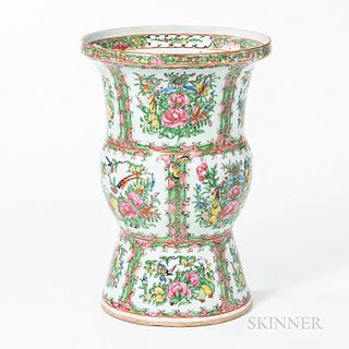 Large Famille Rose Export Porcelain Vase