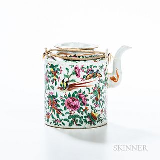 Famille Rose Export Porcelain Teapot