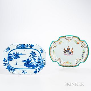 Two Export Porcelain Platters