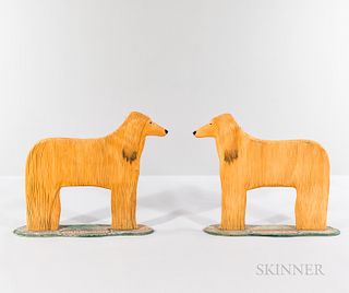 Pair of "DIGGI DOO" Dog Sculptures