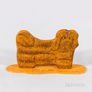 "GIZMO" Wooden Dog Sculpture