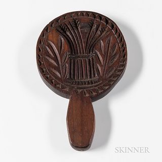 Carved Mahogany Butter Mold