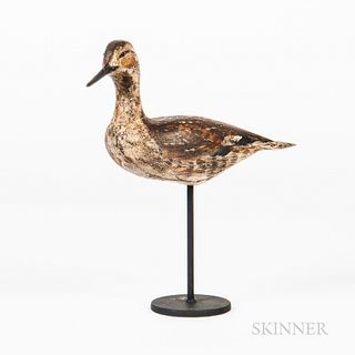 Carved and Painted Willet Shorebird