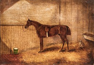 Portrait of a Horse in Barn
