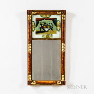 Sponge Painted and Gilded Split-baluster Mirror