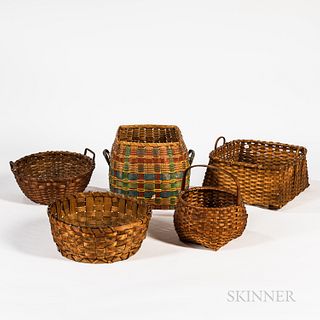 Five Splint Baskets