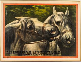 New England Fair at Worcester Lithograph Poster