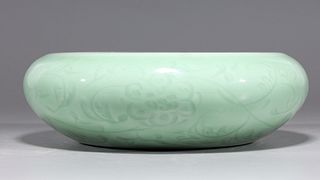Chinese Celadon Glazed Porcelain Brush Washer