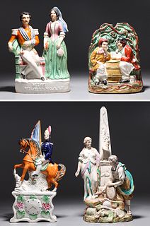 Group of Four Antique Staffordshire Porcelain Figures