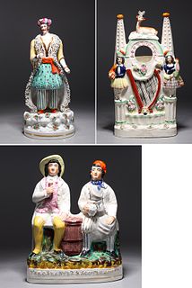 Group of Three Antique Staffordshire Porcelain Figures