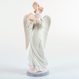 Angel with Tambourine Candleholder 1005950 - Lladro Porcelain Figurine